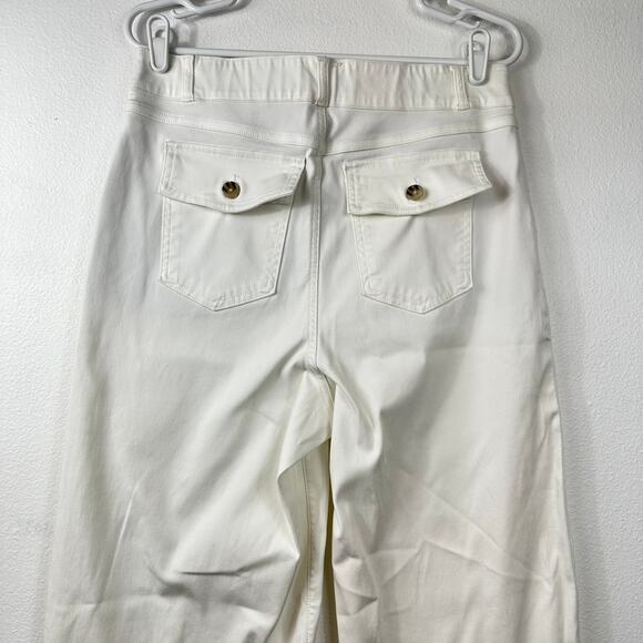 SPANX Stretch Twill Cropped Pant White Size XL Tall - Picture 6 of 15